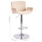 vidaXL Taburete de cocina cuero sintético color crema vidaXL Taburete de cocina cuero sintético color crema