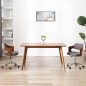 vidaXL Silla de comedor giratoria de madera curvada y tela gris vidaXL Silla de comedor giratoria de madera curvada y tela gris