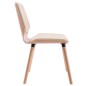 vidaXL Sillas de comedor 2 unidades cuero sintético color crema