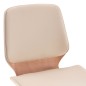 vidaXL Sillas de comedor 2 unidades cuero sintético color crema
