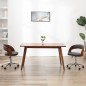 vidaXL Silla de comedor giratoria de madera curvada y tela gris vidaXL Silla de comedor giratoria de madera curvada y tela gris