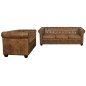 vidaXL Sofás Chesterfield de 2 y 3 plazas marrón vidaXL Sofás Chesterfield de 2 y 3 plazas marrón