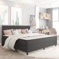 vidaXL Estructura de cama Box Spring tela gris 200x200 cm vidaXL Estructura de cama Box Spring tela gris 200x200 cm