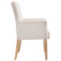 vidaXL Silla de comedor con reposabrazos de tela beige vidaXL Silla de comedor con reposabrazos de tela beige