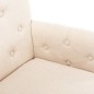 vidaXL Silla de comedor con reposabrazos de tela beige vidaXL Silla de comedor con reposabrazos de tela beige