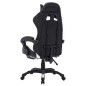 vidaXL Silla gaming con luces LED RGB cuero sintético blanco y negro vidaXL Silla gaming con luces LED RGB cuero sintético blanco y negro