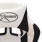 vidaXL Silla gaming con luces LED RGB cuero sintético blanco y negro vidaXL Silla gaming con luces LED RGB cuero sintético blanco y negro