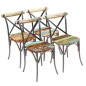 vidaXL Sillas de comedor 4 unidades madera maciza reciclada vidaXL Sillas de comedor 4 unidades madera maciza reciclada