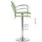 vidaXL Taburete de cocina con reposabrazos cuero sintético verde vidaXL Taburete de cocina con reposabrazos cuero sintético verde