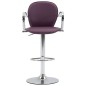 vidaXL Taburetes cocina con reposabrazos 2 uds cuero sintético morado vidaXL Taburetes cocina con reposabrazos 2 uds cuero sintético morado