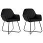vidaXL Sillas de comedor 2 unidades terciopelo negro vidaXL Sillas de comedor 2 unidades terciopelo negro