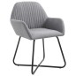 vidaXL Sillas de comedor giratorias 2 unidades tela gris claro