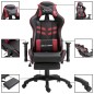 vidaXL Silla gaming con reposapiés cuero sintético color vino tinto vidaXL Silla gaming con reposapiés cuero sintético color vino tinto