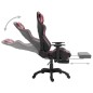 vidaXL Silla gaming con reposapiés cuero sintético color vino tinto vidaXL Silla gaming con reposapiés cuero sintético color vino tinto
