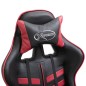 vidaXL Silla gaming con reposapiés cuero sintético color vino tinto vidaXL Silla gaming con reposapiés cuero sintético color vino tinto