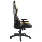 vidaXL Silla gaming giratoria PVC dorado vidaXL Silla gaming giratoria PVC dorado