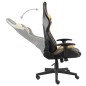 vidaXL Silla gaming giratoria PVC dorado vidaXL Silla gaming giratoria PVC dorado