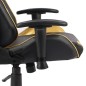 vidaXL Silla gaming giratoria PVC dorado vidaXL Silla gaming giratoria PVC dorado