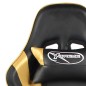 vidaXL Silla gaming giratoria PVC dorado vidaXL Silla gaming giratoria PVC dorado