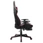 vidaXL Silla de gaming reposapiés cuero sintético negro y rojo tinto vidaXL Silla de gaming reposapiés cuero sintético negro y rojo tinto