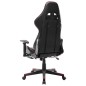 vidaXL Silla de gaming reposapiés cuero sintético negro y rojo tinto vidaXL Silla de gaming reposapiés cuero sintético negro y rojo tinto