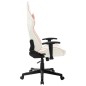 vidaXL Silla de gaming de cuero sintético blanco y rosa vidaXL Silla de gaming de cuero sintético blanco y rosa