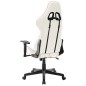 vidaXL Silla de gaming de cuero sintético blanco y rosa vidaXL Silla de gaming de cuero sintético blanco y rosa