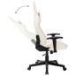 vidaXL Silla de gaming de cuero sintético blanco y rosa vidaXL Silla de gaming de cuero sintético blanco y rosa