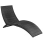 vidaXL Tumbona plegable con cojín ratán sintético negra vidaXL Tumbona plegable con cojín ratán sintético negra