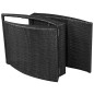 vidaXL Tumbona plegable con cojín ratán sintético negra vidaXL Tumbona plegable con cojín ratán sintético negra