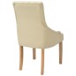 vidaXL Sillas de comedor 6 unidades tela color crema vidaXL Sillas de comedor 6 unidades tela color crema