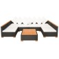 vidaXL Muebles de jardín y cojines 7 piezas ratán sintético negro vidaXL Muebles de jardín y cojines 7 piezas ratán sintético negro
