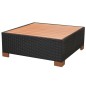 vidaXL Muebles de jardín y cojines 7 piezas ratán sintético negro vidaXL Muebles de jardín y cojines 7 piezas ratán sintético negro