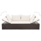vidaXL Cama de jardín 195x60 cm ratán sintético marrón vidaXL Cama de jardín 195x60 cm ratán sintético marrón