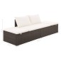 vidaXL Cama de jardín 195x60 cm ratán sintético marrón vidaXL Cama de jardín 195x60 cm ratán sintético marrón