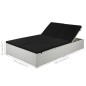 vidaXL Tumbona con cojín ratán sintético negro vidaXL Tumbona con cojín ratán sintético negro