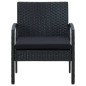 vidaXL Sillón de jardín con cojín ratán sintético negro vidaXL Sillón de jardín con cojín ratán sintético negro