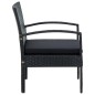 vidaXL Sillón de jardín con cojín ratán sintético negro vidaXL Sillón de jardín con cojín ratán sintético negro