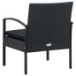vidaXL Sillón de jardín con cojín ratán sintético negro vidaXL Sillón de jardín con cojín ratán sintético negro