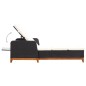 vidaXL Tumbona de ratán sintético y madera maciza de acacia negro vidaXL Tumbona de ratán sintético y madera maciza de acacia negro