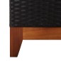 vidaXL Tumbona de ratán sintético y madera maciza de acacia negro vidaXL Tumbona de ratán sintético y madera maciza de acacia negro