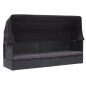 vidaXL Tumbona de jardín con toldo ratán sintético negro vidaXL Tumbona de jardín con toldo ratán sintético negro