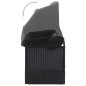 vidaXL Tumbona de jardín con toldo ratán sintético negro vidaXL Tumbona de jardín con toldo ratán sintético negro