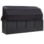 vidaXL Tumbona de jardín con toldo ratán sintético negro vidaXL Tumbona de jardín con toldo ratán sintético negro
