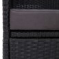vidaXL Tumbona de jardín con toldo ratán sintético negro vidaXL Tumbona de jardín con toldo ratán sintético negro