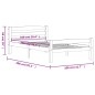 vidaXL Estructura de cama de madera maciza de pino blanca 100x200 cm vidaXL Estructura de cama de madera maciza de pino blanca 100x200 cm