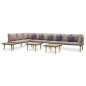 vidaXL Juego muebles de jardín 8 plazas y cojines madera acacia maciza vidaXL Juego muebles de jardín 8 plazas y cojines madera acacia maciza
