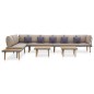 vidaXL Juego muebles de jardín 8 plazas y cojines madera acacia maciza vidaXL Juego muebles de jardín 8 plazas y cojines madera acacia maciza
