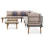 vidaXL Juego muebles de jardín 8 plazas y cojines madera acacia maciza vidaXL Juego muebles de jardín 8 plazas y cojines madera acacia maciza