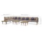 vidaXL Juego muebles de jardín 8 plazas y cojines madera acacia maciza vidaXL Juego muebles de jardín 8 plazas y cojines madera acacia maciza